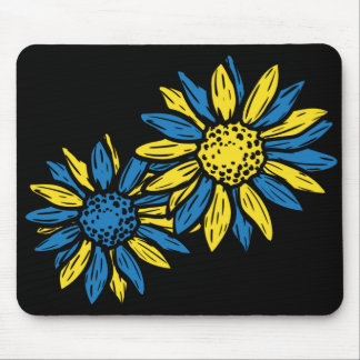 BLAUW- EN GEEL-UKRANISCHE SUNFLOWERS MUISMAT