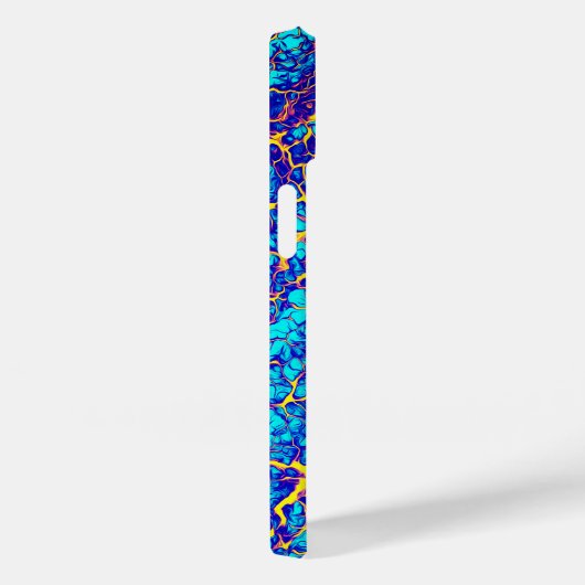 Blauw en geel uniek textuurpatroon Case-Mate iPhone case (Achterkant / Rechts)