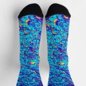 Blauw en geel uniek textuurpatroon sokken (Top)