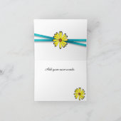 blauw en geel ventilatorontwerp bedankkaart (Binnen)