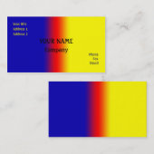Blauw en geel visitekaartje (Voorkant / Achterkant)