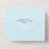 Blauw en geel Zee - Nautical Wedding All In One Uitnodiging (Achterkant)