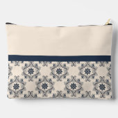 Blauw en geelbruin  monogram etui (Achterkant)