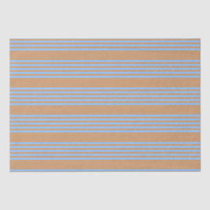 Blauw en geelbruin vijf strips tissuepapier