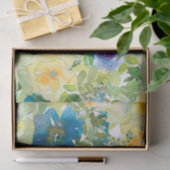 Blauw- en geelvestpapier tissuepapier (Geschenk)