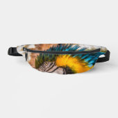 Blauw en gele ara-portret heuptasje (Voorkant)