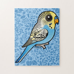 Blauw en gele boedgie legpuzzel
