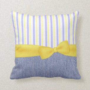 blauw en gele piloot kussen