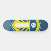 Blauw en gelen skateboard (Horizontaal)