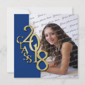 Blauw en Goud 2018Afstuderen Kaart (Voorkant)