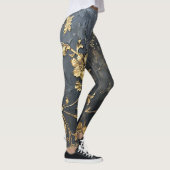 Blauw en goud 3D Leggings (Rechts)