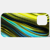Blauw en Goud Abstract Zijde en Satijnbroodjes Case-Mate iPhone Case (Achterkant (horizontaal))
