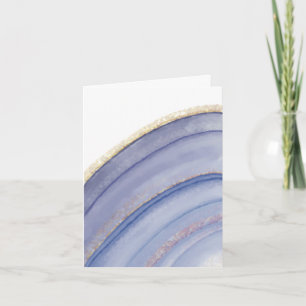 Blauw en goud agaat notitiekaarten