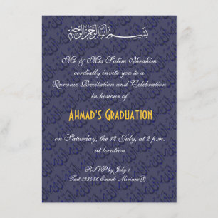 Blauw en goud Allah moslimfeest Kaart