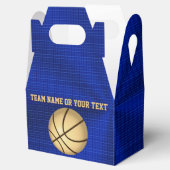 Blauw en Goud  Basketbal Favor Boxes Bedankdoosjes (Geopend)