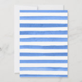 Blauw en Goud Bloemen Pompoenen Fall Wedding Bedankkaart (Achterkant)