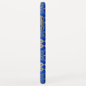 Blauw en Goud Boho Floral Mandala Patroon Case-Mate iPhone Case (Achterkant/rechts)