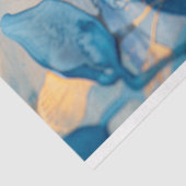 Blauw en Goud Botanisch Découpage Tissuepapier (Detail)