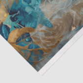 Blauw en Goud Botanisch Trouwdecor Decoupage Tissuepapier (Detail)