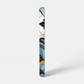 Blauw en goud Deco ventilator Samsung Galaxy hoesj Hoesje (Linkerkant)