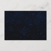 Blauw en Goud Glam Tranen Bokeh Wedding Informatiekaartje (Achterkant)