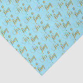 Blauw en goud Het is een jongen | Baby Tissuepapier (Detail)