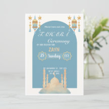 Blauw en Goud Islamitische Tahara Besnijdenis Cere