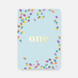 Blauw en Goud Jongens Vuist Verjaardagsconfetti Folie Uitnodiging