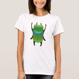 Blauw en goud juweelkever t-shirt