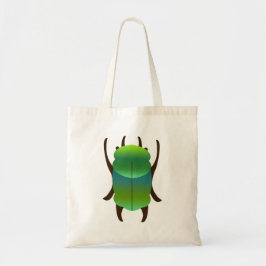Blauw en goud juweelkever tote bag