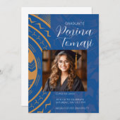 Blauw en goud kaart (Voorkant / Achterkant)