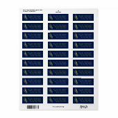 Blauw en Goud Klasse van 2018 Afstuderen Etiket (Full Sheet)