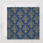 Blauw en Goud Kruis doop Kaart (Achterkant)