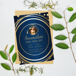 Blauw en Goud Luxy Prom Verstuur Flyer