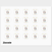 Blauw en Goud Magische Carrousel Dank U Sticker (Vel)