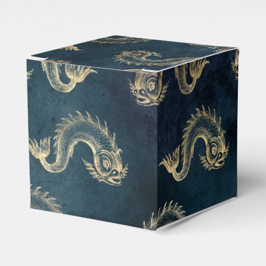 Blauw en Goud  Nautisch Bedankdoosjes (Voorkant Zijde)