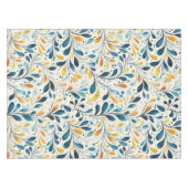 Blauw en Goud Paisley Blad Patroon (2) Tafelkleed (Voorkant (Horizontaal))