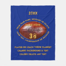 Blauw en Goud Persoonlijke Voetbaldekens