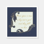 Blauw en goud servet (Voorkant)