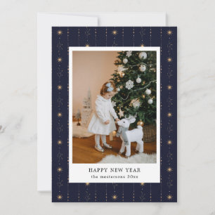 Blauw En Goud Sterren Behang Foto Vakantiekaart Feestdagenkaart
