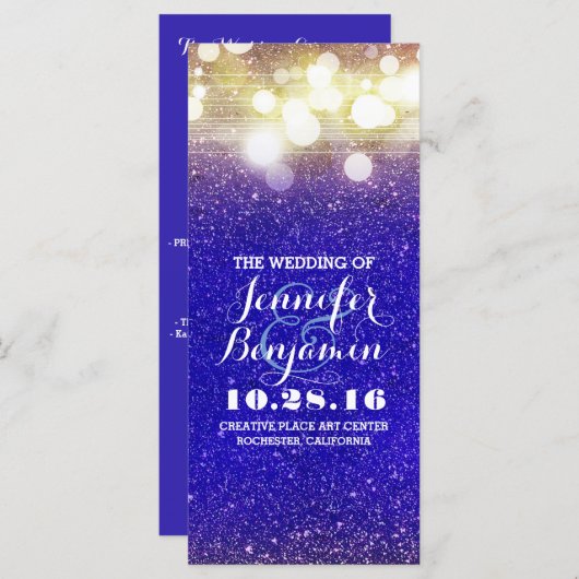 Blauw en Goud String Lights Programma (Voorkant / Achterkant)