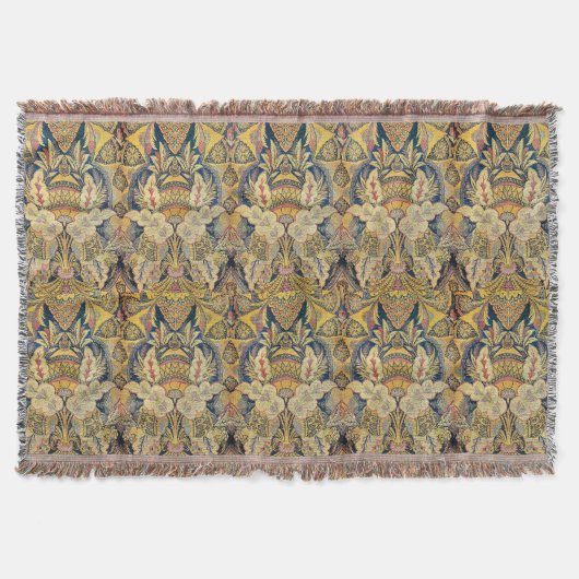 Blauw en goud verouderd deken (Voorkant)