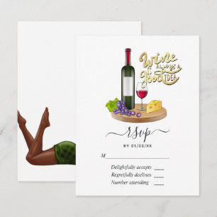 Blauw en Goud Vintage Pauw RSVP Kaartje