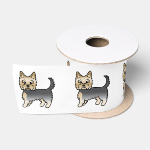 Blauw En Goud Yorkshire Terrier Cartoon Honden Lint
