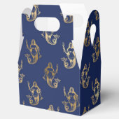 Blauw en Goud  Zeemeermin Bedankdoosjes (Geopend)