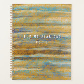 Blauw en gouden aquarel planner