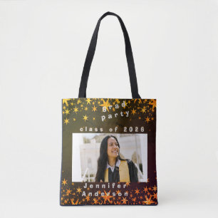 Blauw en gouden elegante uitnodiging draagtas