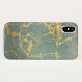 Blauw en Gouden Marmeren iPhone/iPad geval Case-Mate iPhone Case (Achterkant (horizontaal))