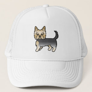 Blauw en gouden Yorkshire Terrier Yorkie Cartoon H Trucker Pet