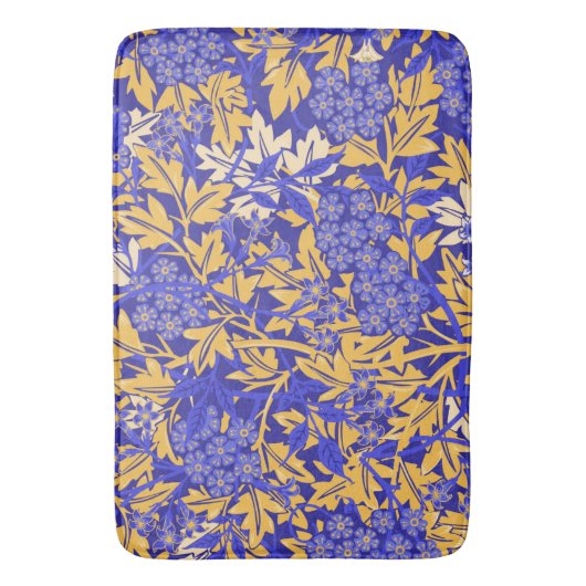 Blauw en goudgeel voor sierdoeleinden badmat (Voorkant Verticaal)